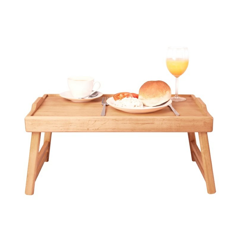 Snídaňový stolek do postele v přírodní barvě bez rytiny  - typ Rustik
