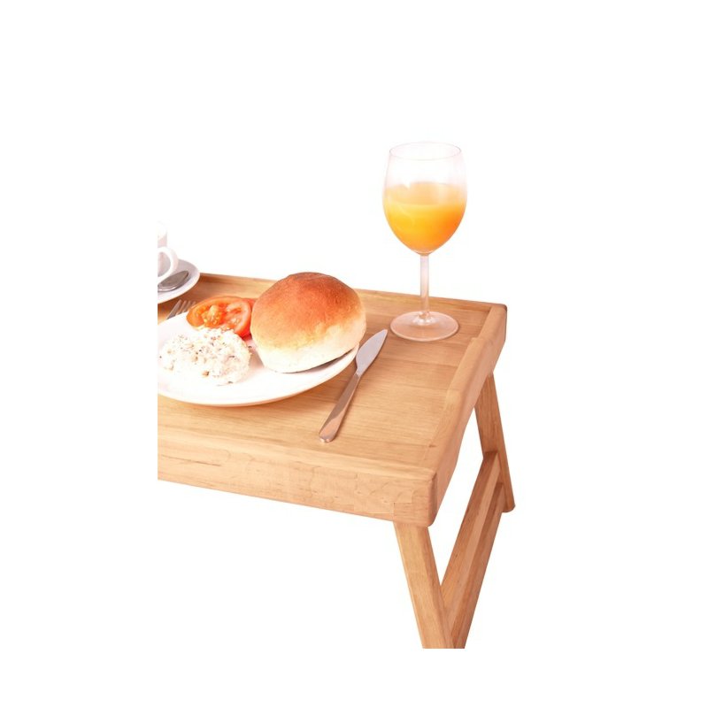 Snídaňový stolek do postele v přírodní barvě bez rytiny - typ Rustik