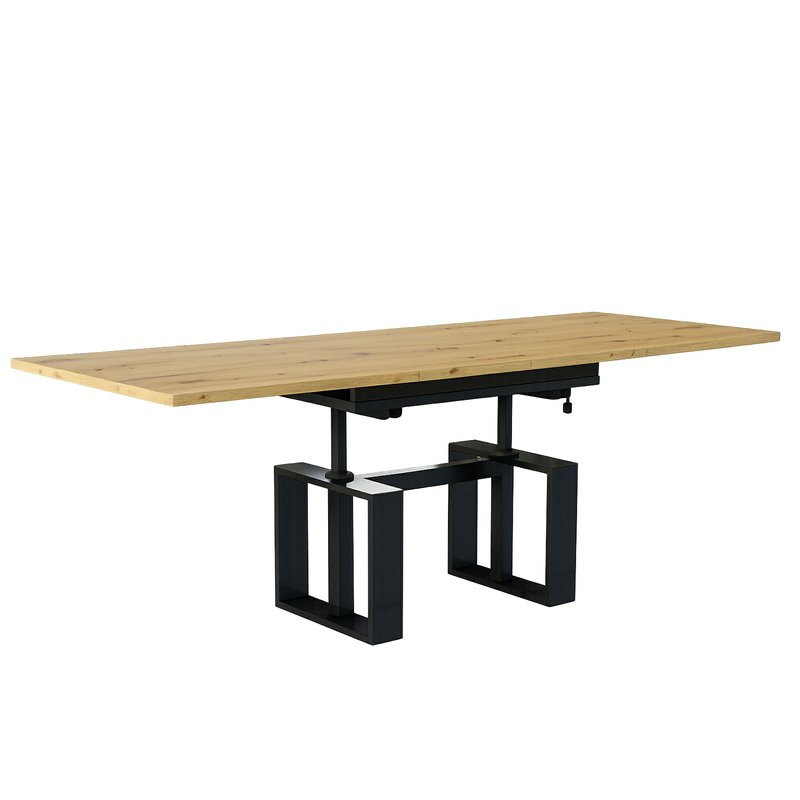 Rozkládací a zvedací stolek v industriálním stylu