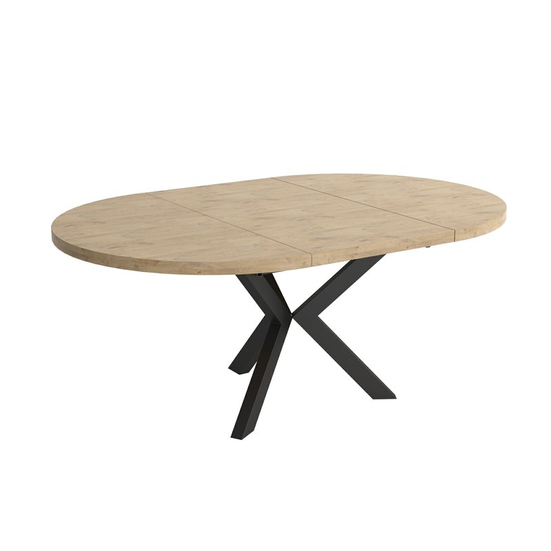 jídelní stůl rozkládací kulatý AGNES 100/138 cm - ø 100 cm/artisan