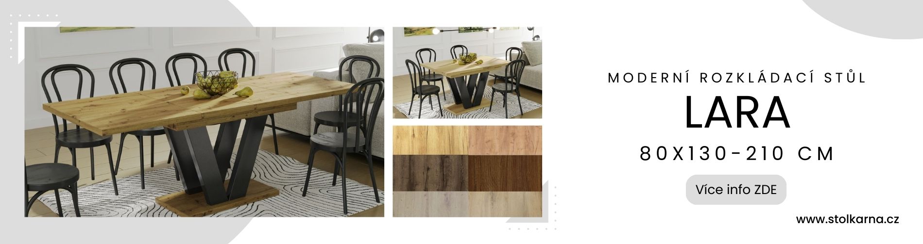 Moderní rozkládací stůl LARA